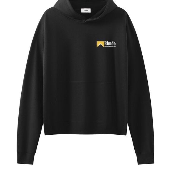 Rhude Black Mountain Logo Graphic Print Hoodie - Picture 1 of 7